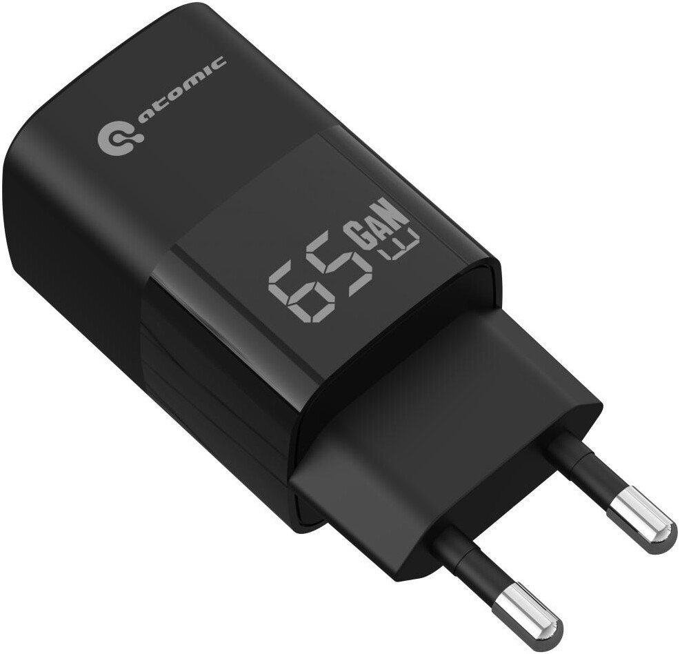 Сетевое зарядное Atomic UniQ G651 GAN 65W USB Type-C (черный)