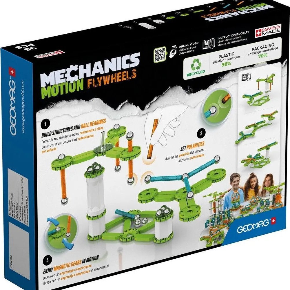 Магнитный конструктор Geomag Механика движение инерционные колёса GM756