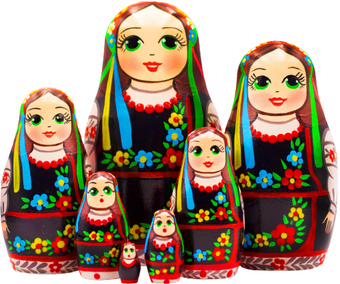Развивающая игра Брестская Матрешка В украинской вышиванке (набор 7 шт)