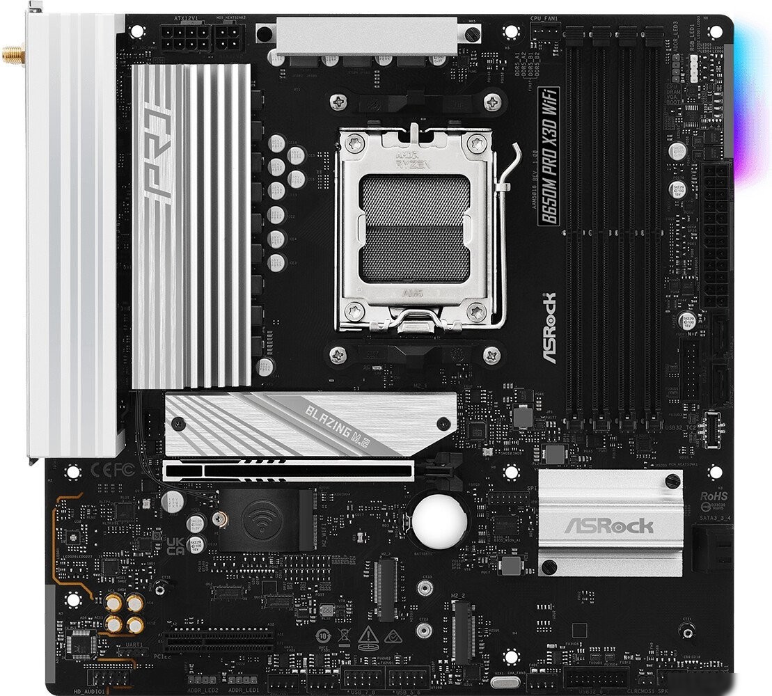Материнская плата ASRock B650M Pro X3D WiFi