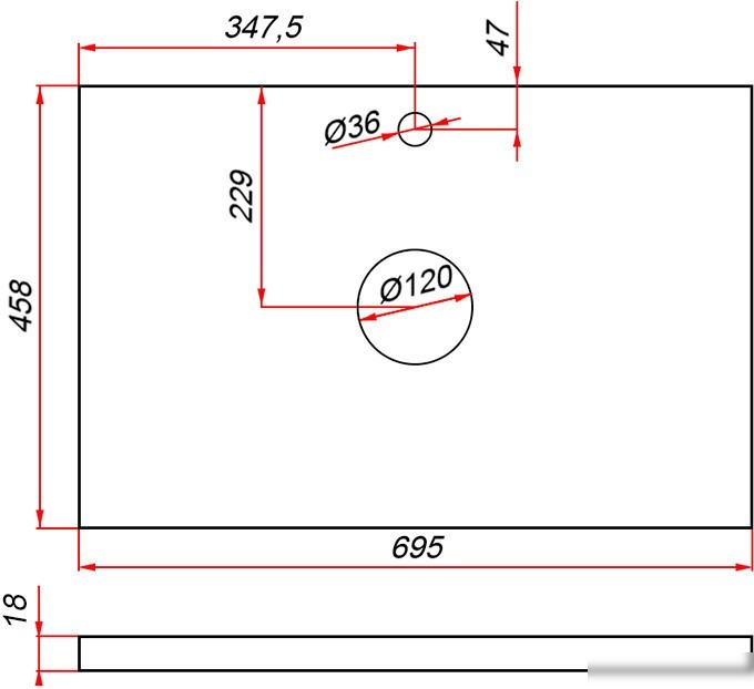 ЗОВ Столешница CLDSP18W695458C2 (белый)