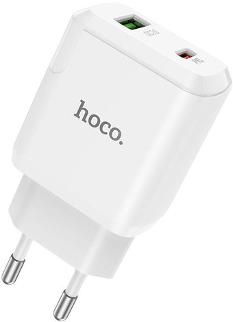 Сетевое зарядное Hoco N5 Favor (белый)