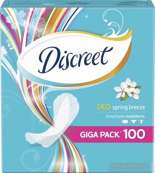 Прокладки ежедневные Discreet Deo Spring Breeze Multiform (100 шт)