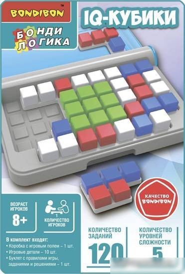 Настольная игра Bondibon БондиЛогика IQ-Кубики ВВ5955