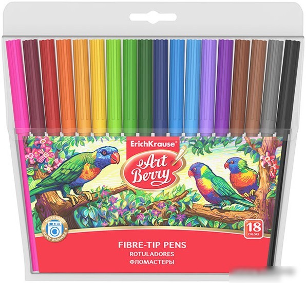 Фломастеры Erich Krause ArtBerry Super Washable 33051 (18 цв) Фломастеры Erich Krause ArtBerry Super Washable 33051 (18 цв)