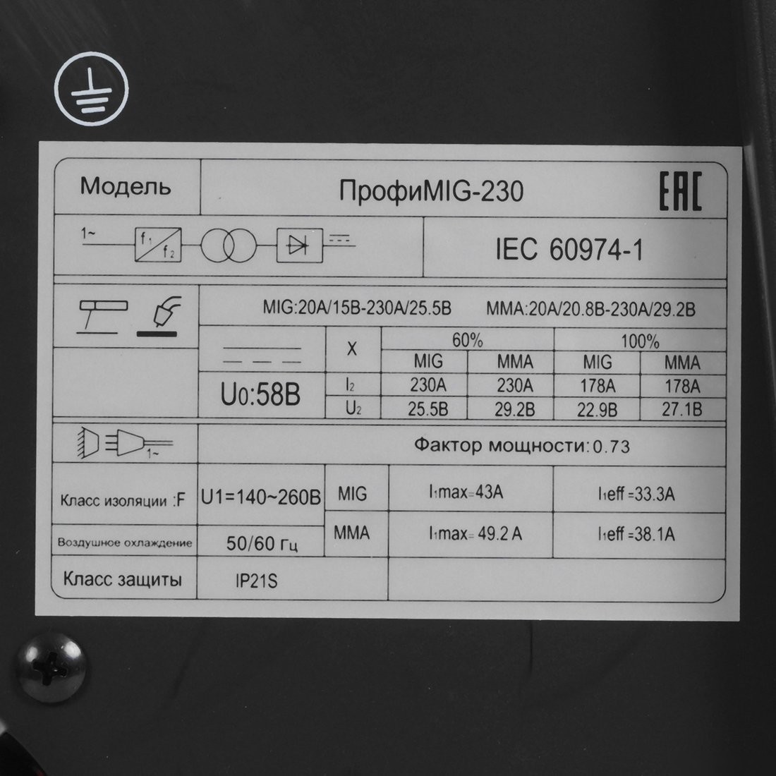 Сварочный инвертор Edon Профи MIG-230