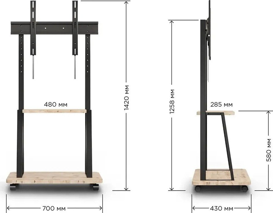 Стойка для телевизора Holder PR-108 (серый/сланец)