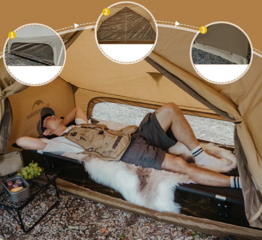 Треккинговая палатка Naturehike Mountain Stream CNK2450WS026 (бежевый)