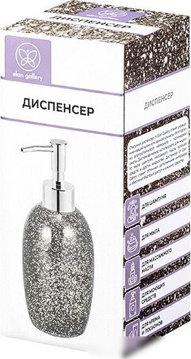 Дозатор для жидкого мыла Elan Gallery 240586 (серебряный глиттер)