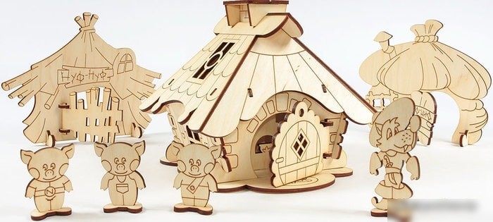 Сборная модель Woody Три поросёнка 570