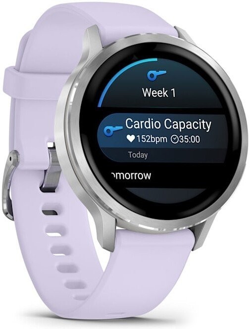 Умные часы Garmin Venu 4 41 мм (серебристый/сиреневый)