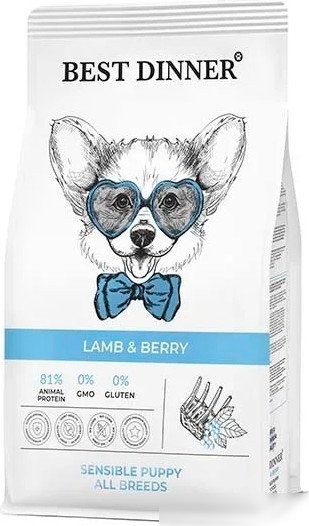 Сухой корм для собак Best Dinner Puppy Sensible Lamb & Berry (12 кг)