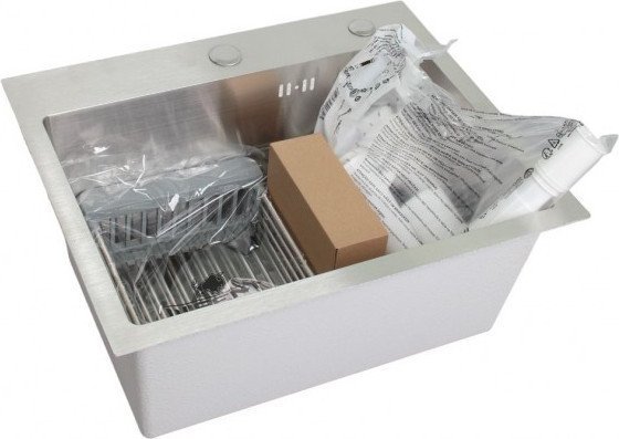 Кухонная мойка Wisent WS-35044/GER013 (с сифоном, дозатором и коландером)
