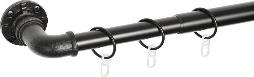 Карниз для штор UG Home Раздвижной 1-рядный 1КР-153-360-Ч (черный, 1.53-3.6м)