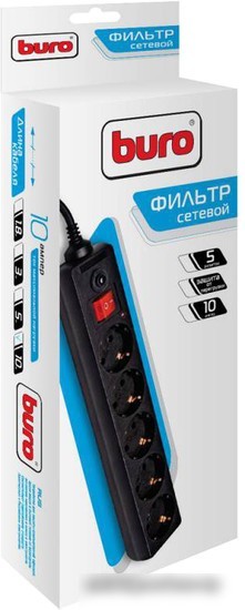 Сетевой фильтр Buro 500SH-10-B