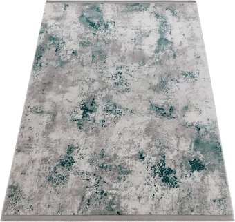 Ковер для жилой комнаты Radjab Carpet Амаль Прямоугольник 0901A (1.5x2.5, Grey/D.Green)