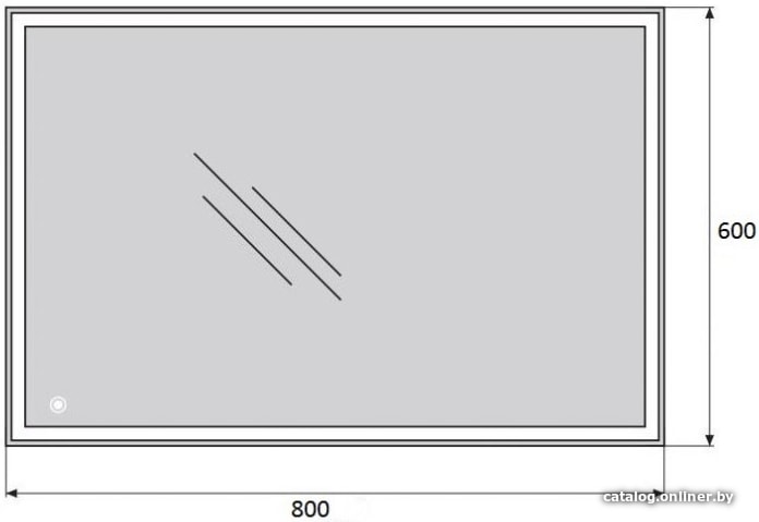 BelBagno Зеркало SPC-GRT-600-800-LED-TCH