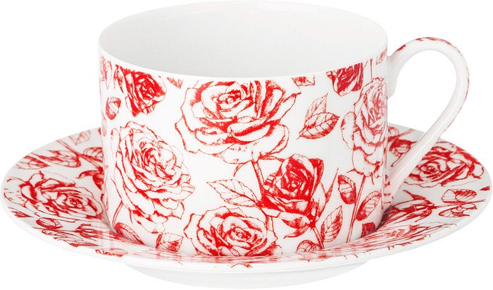 Чашка с блюдцем Lefard Roses 86-2564