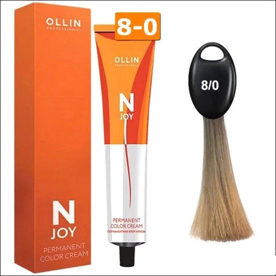 Крем-краска Ollin Professional N-Joy Color Cream 8/0 светло-русый 100 мл