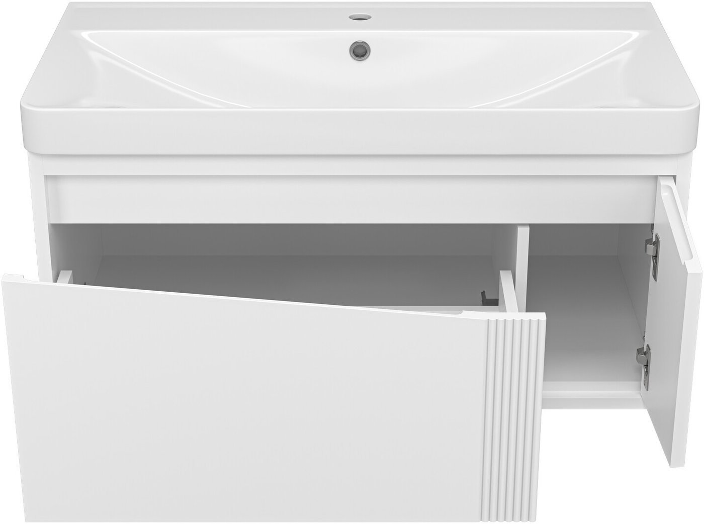 Brevita Тумба с умывальником Cascade 90 CAS-09090-011Я+RCW-141890WH