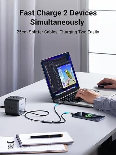 Кабель Ugreen US561 35087USB Type-C - USB Type-C x3 (1.5 м, черный)
