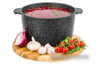 Кастрюля Elan Gallery Гармония вкуса 120287 (черный мрамор)