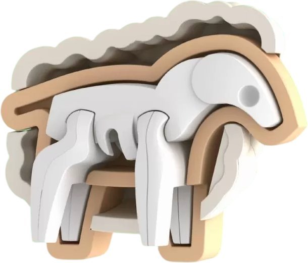 Конструктор Halftoys Animal Овца с диорамой HA008