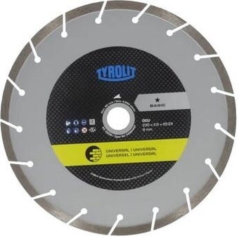 Отрезной диск алмазный Tyrolit Basic DCU 230x2.6x22.23 34501447