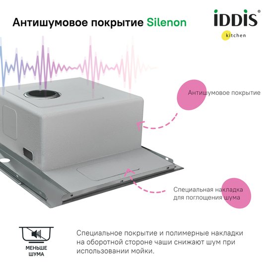 Кухонная мойка IDDIS Haze HAZ59SRi77