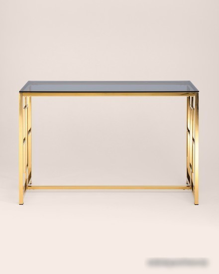Консольный стол Stool Group Бруклин 115x30 ECST-013-TG-SK (стекло Smoke/сталь золото)