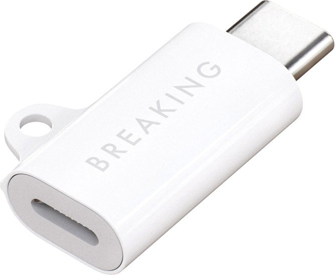 Адаптер Breaking 24567 Y01 Lightning - USB Type-C (белый)
