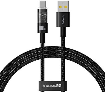 Кабель Baseus Gem Fast-Charging Data Cable USB Type-A - USB Type-C (2 м, черный)