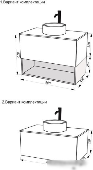 ЗОВ Тумба под умывальник Кито 90 K90LW0MWMC (белый матовый)