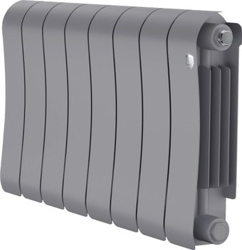 Биметаллический радиатор Royal Thermo Infinity 300 Silver Satin (8 секций)