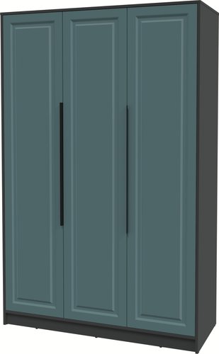 Шкаф распашной Интерлиния Концепт КТ-Ш3 Деко (антрацит/верде)