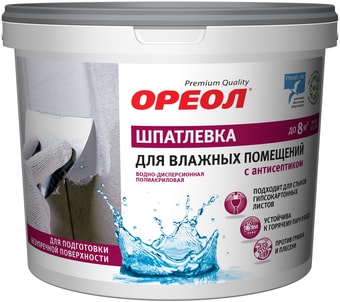 Шпатлевка Ореол Discont Для влажных помещений с антисептиком 1.5 кг