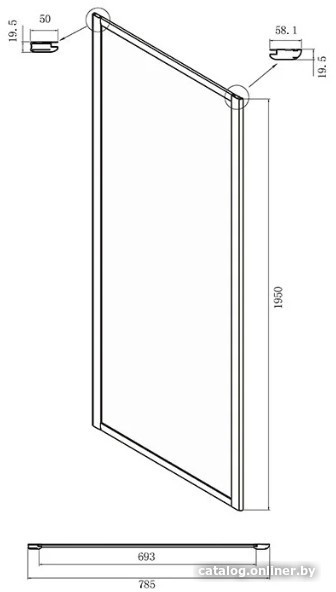 Душевая стенка Ambassador Forsa 80x195 80NX