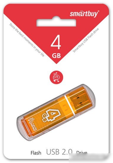 USB Flash Smart Buy 4GB Glossy Orange (SB4GBGS-Or)