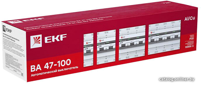 Выключатель автоматический EKF PROxima ВА 47-100 3P 50А (D) 10kA mcb47100-3-50D-pro