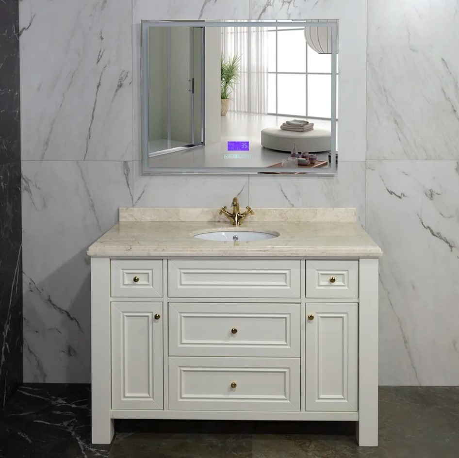 Пекам Зеркало Greta 100x80 greta-100x80M (с подсветкой, с многофункциональной панелью)