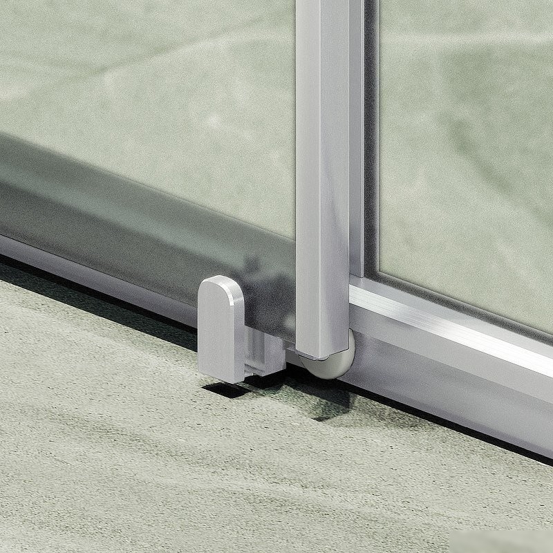 Душевая дверь MaybahGlass 195x120 MGD-1280-5 (сатин стекло/хром матовый)