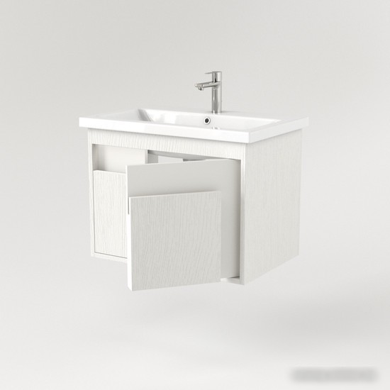Дабер Тумба под умывальник 016 WeltWasser Deilbach 7517-70 Т16.7W.0.5_light (с подсветкой, белый древесный)