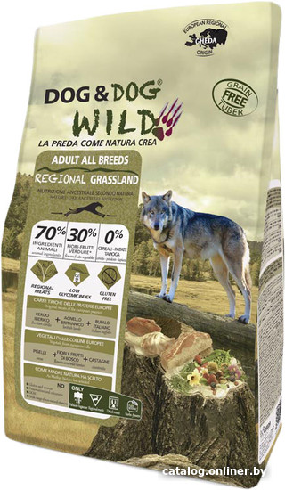 Сухой корм для собак Dog&Dog Wild Regional Grassland Adult (для взрослых пород) 12 кг Сухой корм для собак Dog&Dog Wild Regional Grassland Adult (для взрослых пород) 12 кг