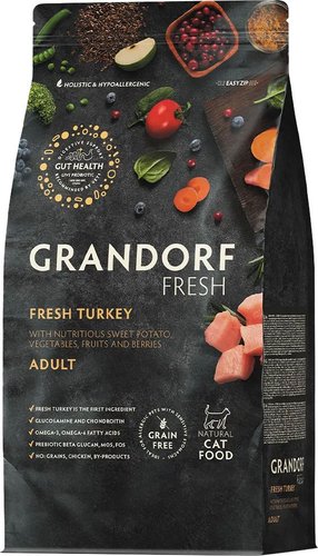 Сухой корм для кошек Grandorf Adult Fresh Turkey&Sweet Potato (2кг)