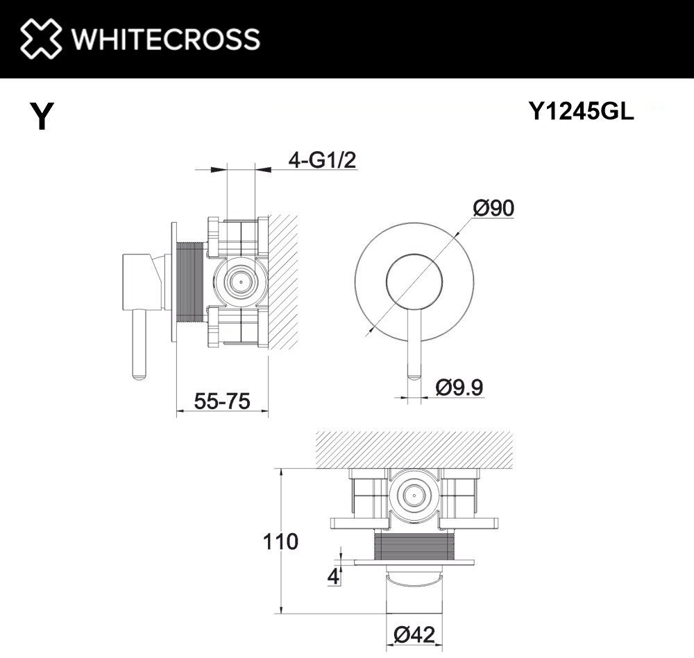 Смеситель Whitecross Y Y1245GL (золото)
