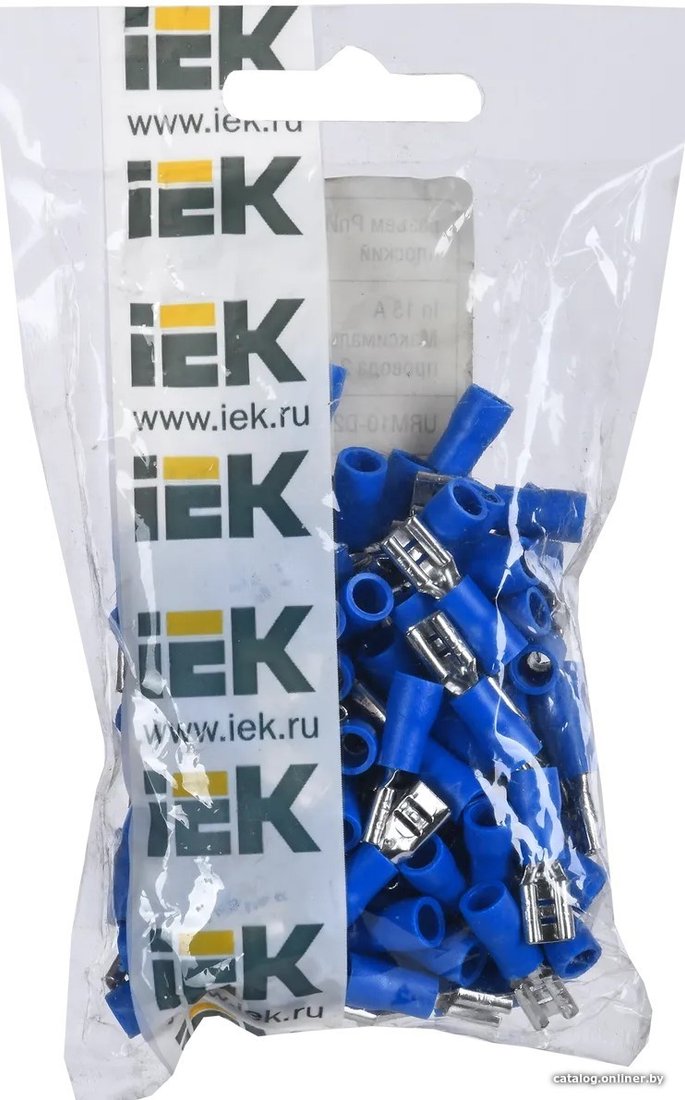 Разъем плоский IEK Рпим URM10-D25-D23-5 (100 шт, синий)