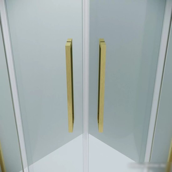 Душевой уголок Grossman Cosmo 90x90x195 301.K33.02.9090.32.00 (золото сатин/прозрачное стекло)