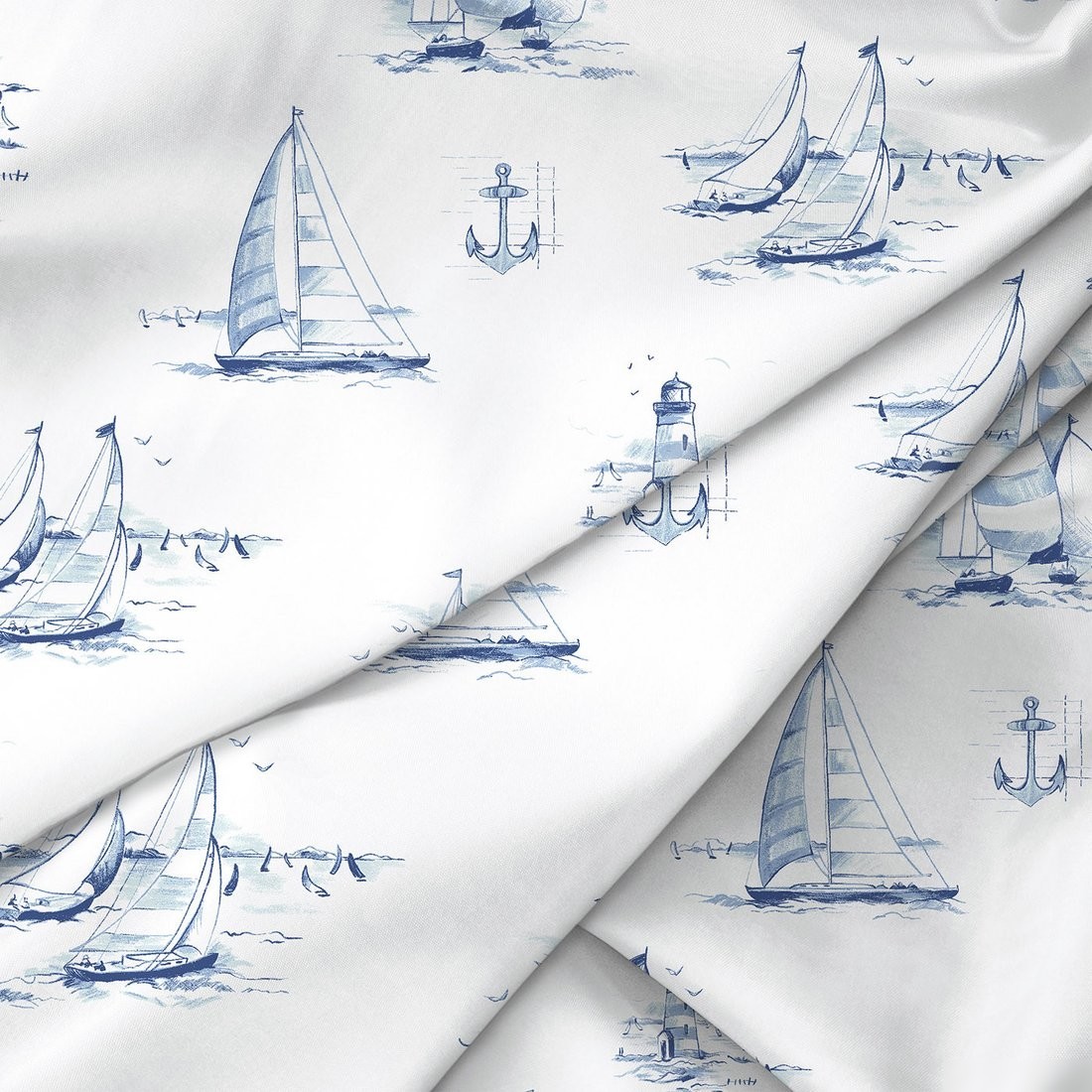 Евро комплект постельного белья Verossa Сатин Евро 70x70 931149 (Regatta Blue)