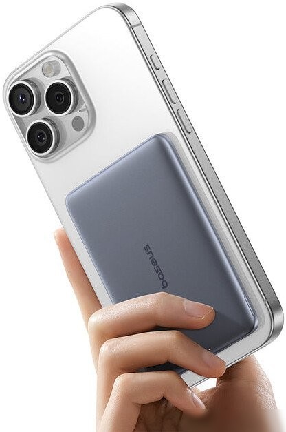 Внешний аккумулятор Baseus PicoGo AM41 Ultra-Slim Magnetic Power Bank 5000mAh (серый)