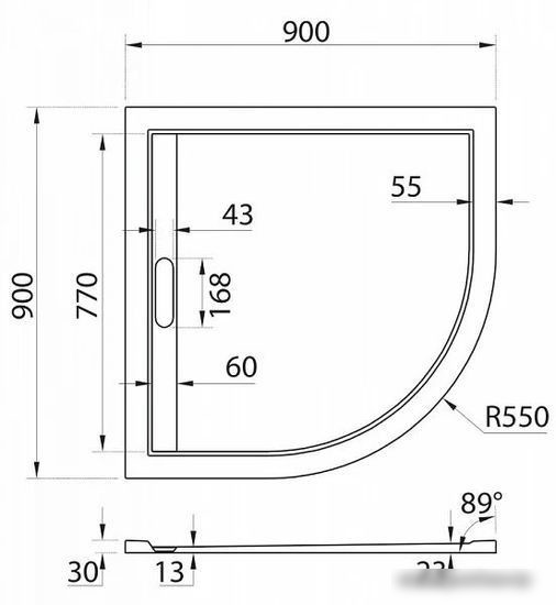 Экран под ванну Cezares Tray-AS-R-90-100-SCR-white